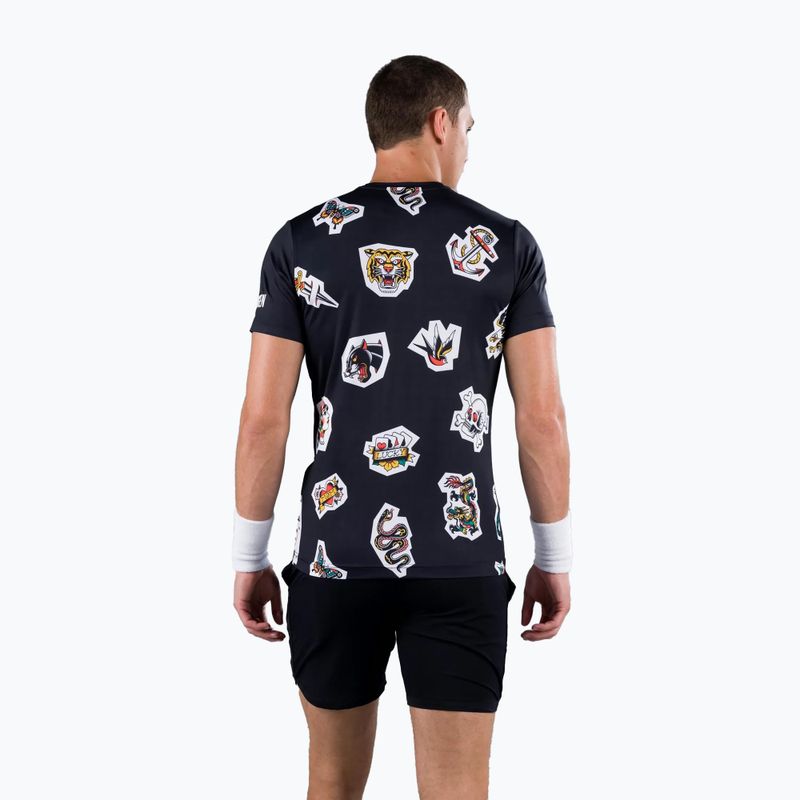 Tricou de tenis pentru bărbați HYDROGEN Tattoo Tech negru T00504007 2