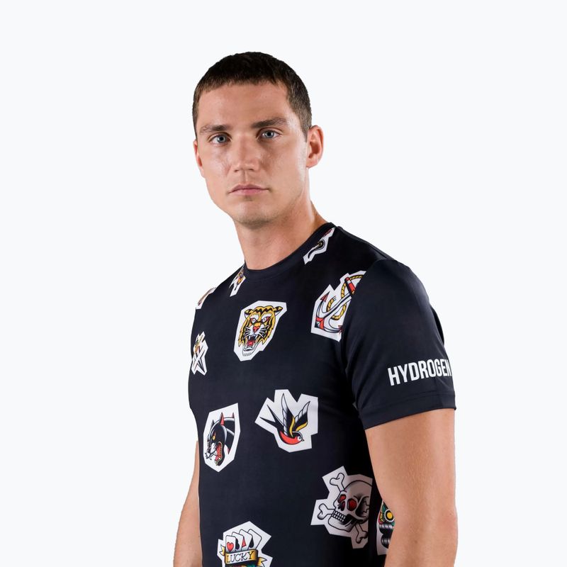 Tricou de tenis pentru bărbați HYDROGEN Tattoo Tech negru T00504007 6