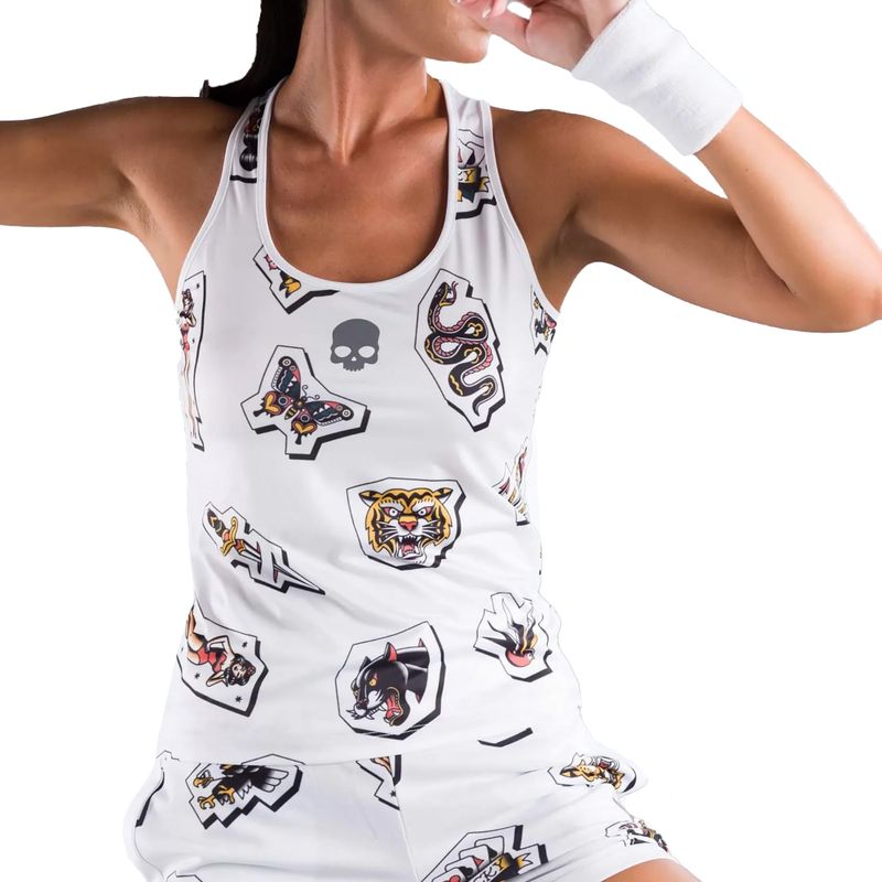 Tricou de tenis pentru femei HYDROGEN Tattoo Tech alb T01525001 3