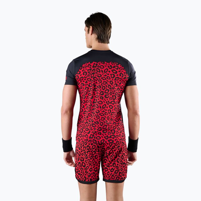 Bărbați HYDROGEN Panther Tech Tee negru/roșu tricou de tenis 2