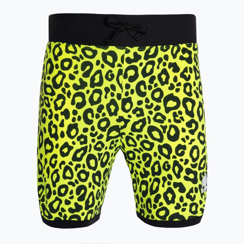 Pantaloni scurți de tenis pentru bărbați HYDROGEN Panther Tech galben fluorescent 4