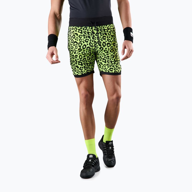Pantaloni scurți de tenis pentru bărbați HYDROGEN Panther Tech galben fluorescent