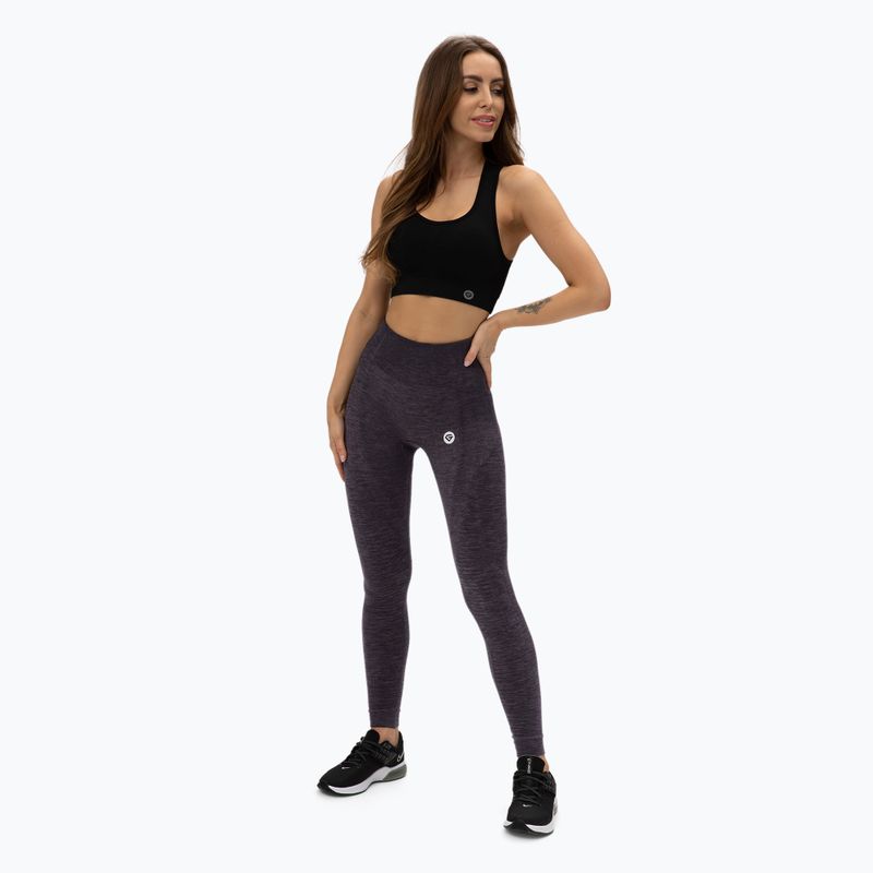 Jambiere fără cusături Gym Glamour pentru femei albastru marin 198 2
