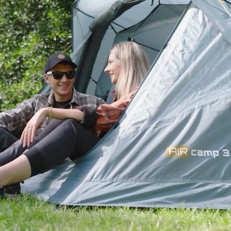 Cort de camping gonflabil pentru 3 persoane KADVA AIRcamp 3 verde 17