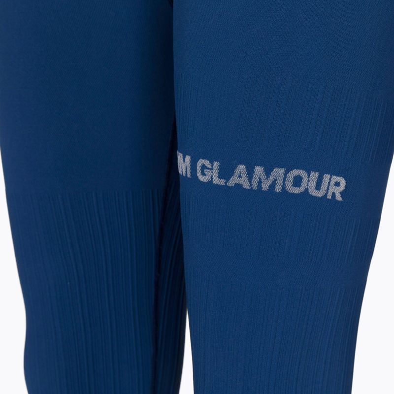 Colanți de antrenament pentru femei Gym Glamour Push Up Classic Blue 313 7