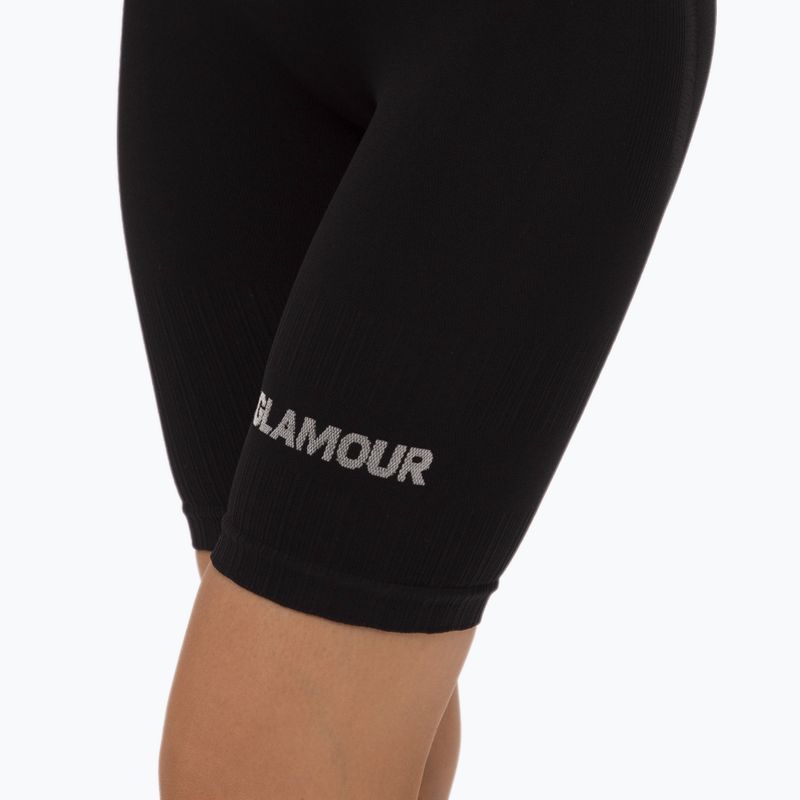 Colanți scurți de antrenament pentru femei Gym Glamour Push Up Deep Black 315 4