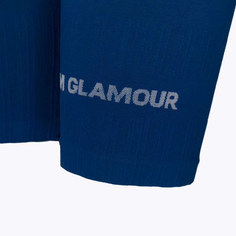 Colanți scurți de antrenament pentru femei Gym Glamour Push Up Classic Blue 317 8