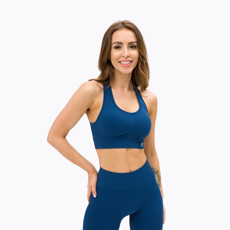 Sutien de fitness Gym Glamour Push Up Classic Blue 321