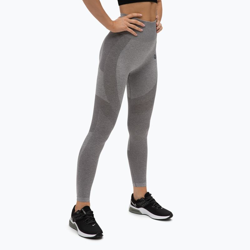 Colanți de antrenament pentru femei Gym Glamour Light Grey Fusion 331