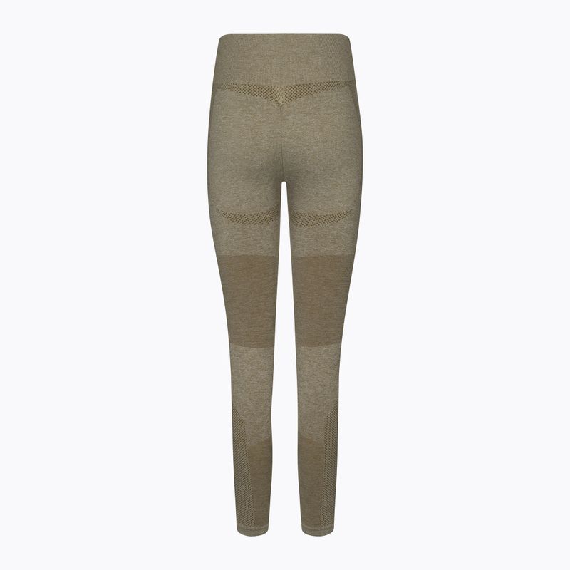 Colanți de antrenament pentru femei Gym Glamour Khaki Fusion 333 7