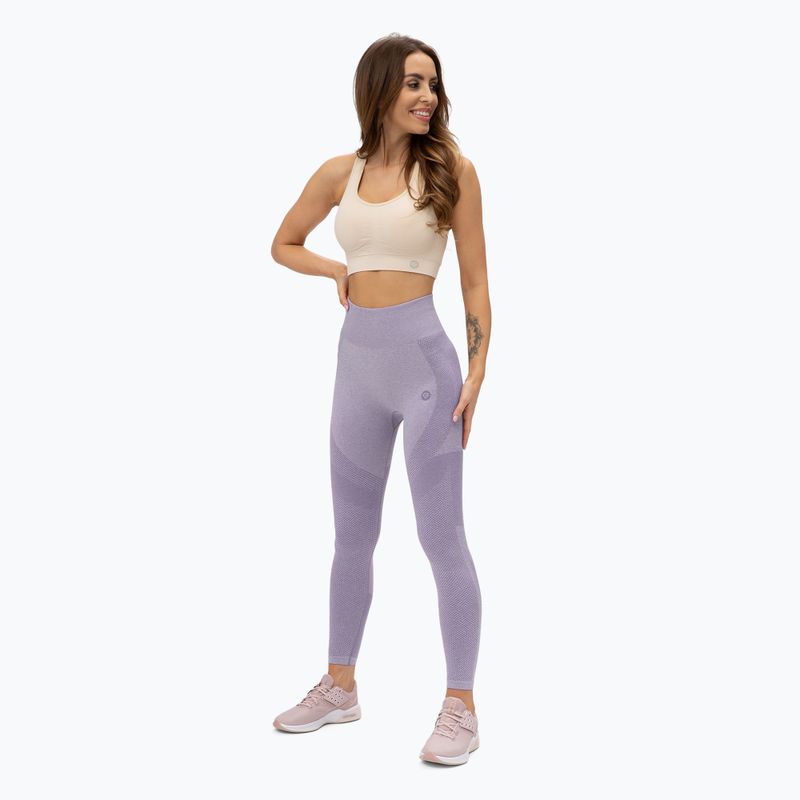Colanți de antrenament pentru femei Gym Glamour Lavender Fusion 335 2