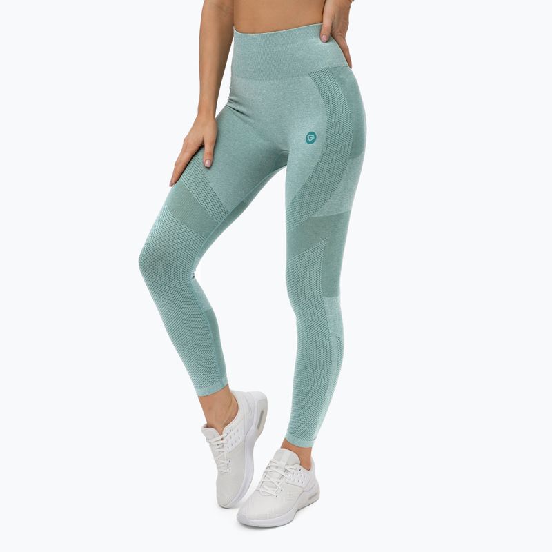 Colanți de antrenament pentru femei Gym Glamour Green Fusion 337