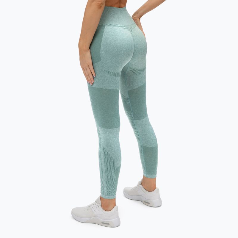 Colanți de antrenament pentru femei Gym Glamour Green Fusion 337 3
