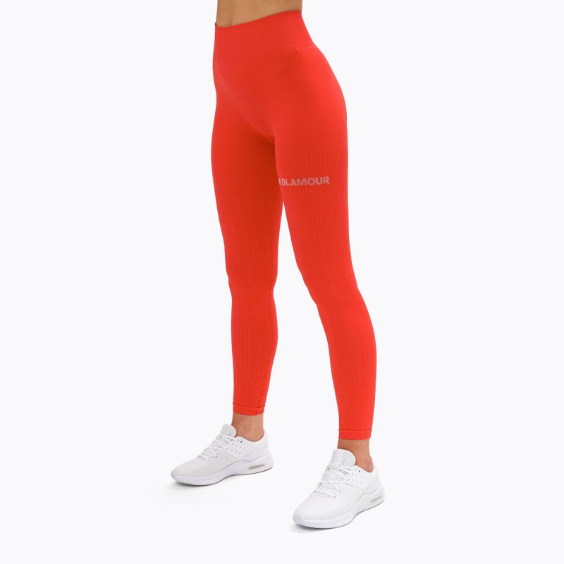 Colanți de antrenament pentru femei Gym Glamour Push Up Coral 369