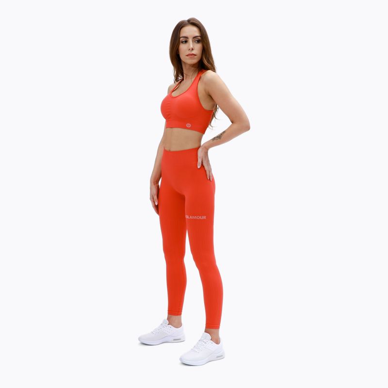 Colanți de antrenament pentru femei Gym Glamour Push Up Coral 369 2