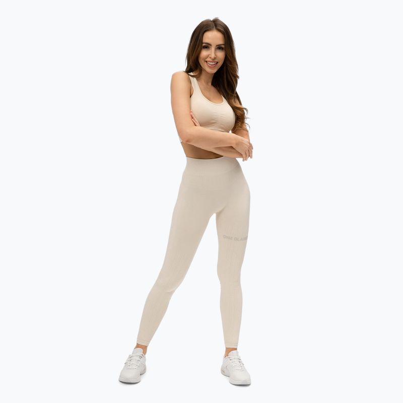 Colanți de antrenament pentru femei Gym Glamour Push Up Cream 375 2