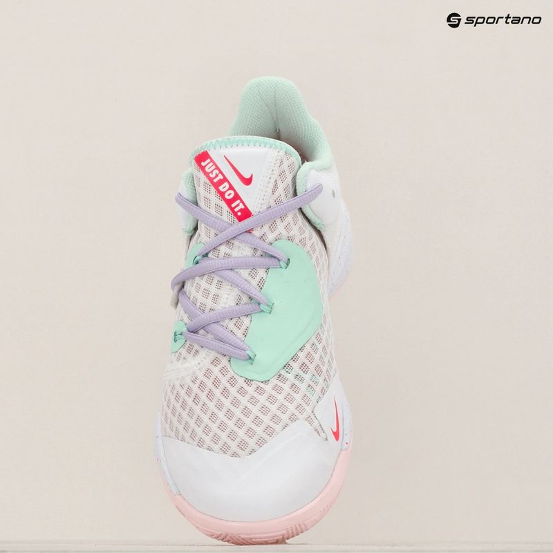 Pantofi de volei Nike Zoom Hyperspeed Court SE alb/spumă mentă/gri/cenușă violet/spumă roz 9