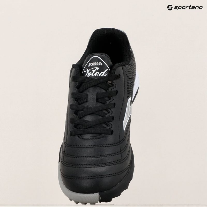 Încălțăminte de fotbal pentru copii Joma Toledo Jr TF black/white 9