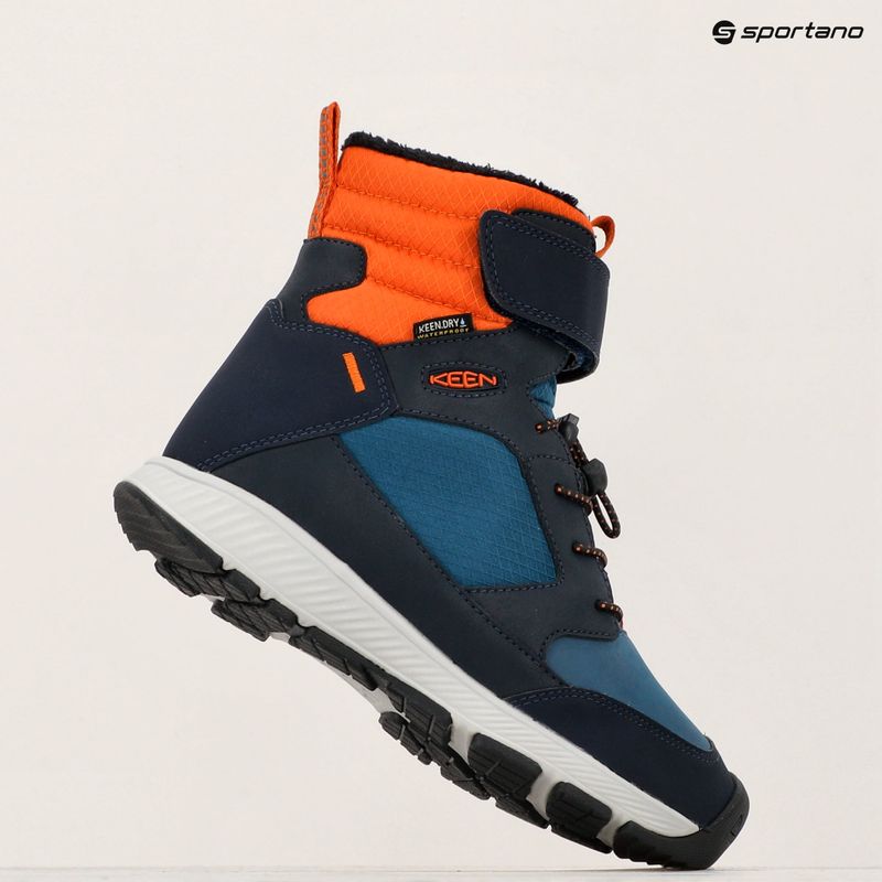 Ghete de zăpadă pentru junior KEEN Skua Winter WP sky captain/gold flame 9