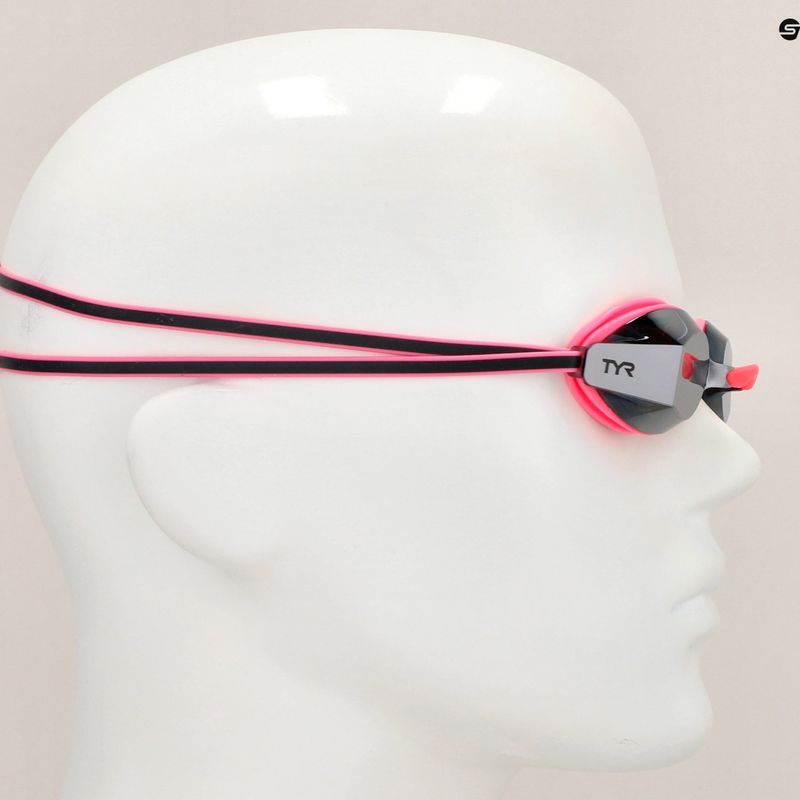 Ochelari de înot pentru copii  TYR Blackops 140 Ev Racing Mirrored silver/ pink/ black 7