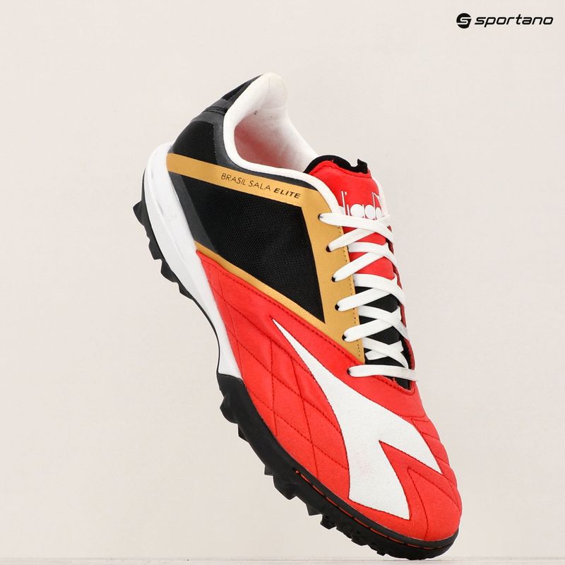 Încălțăminte de fotbal pentru bărbați Diadora Brasil Sala Elite TF milano red/white/black 9