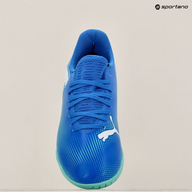 Încălțăminte de fotbal pentru copii PUMA Future 7 Play It hyperlink blue/mint/puma white 9