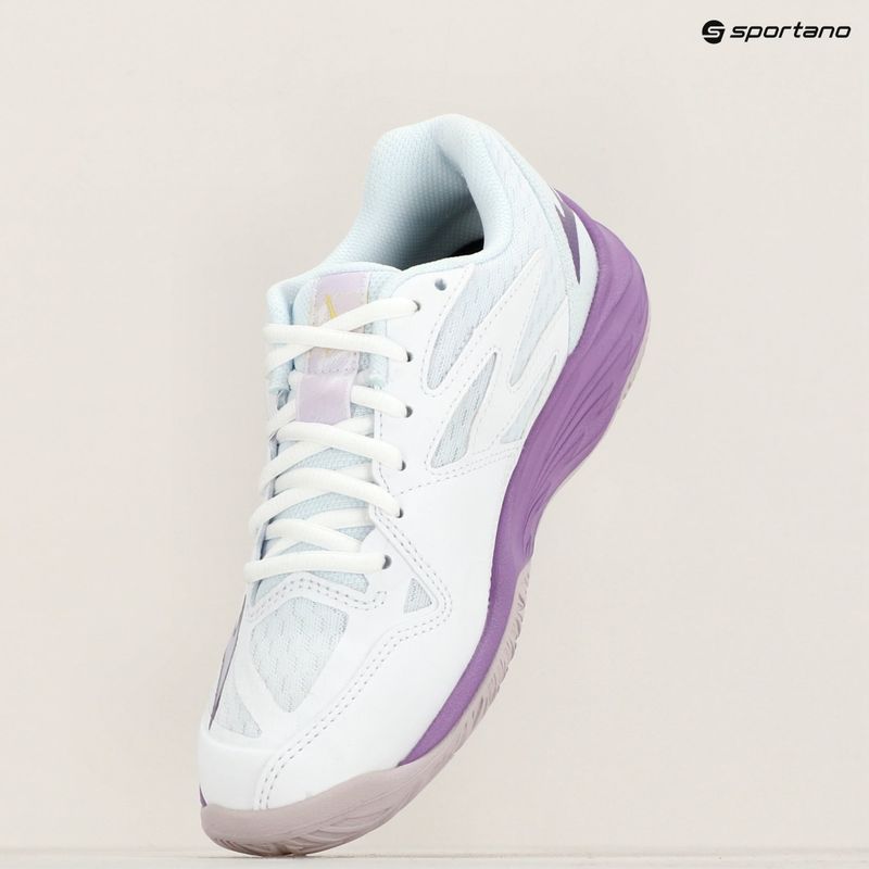 Încălțăminte de volei pentru copii Mizuno Lightning Star Z7 white/patrician purple/quince 9