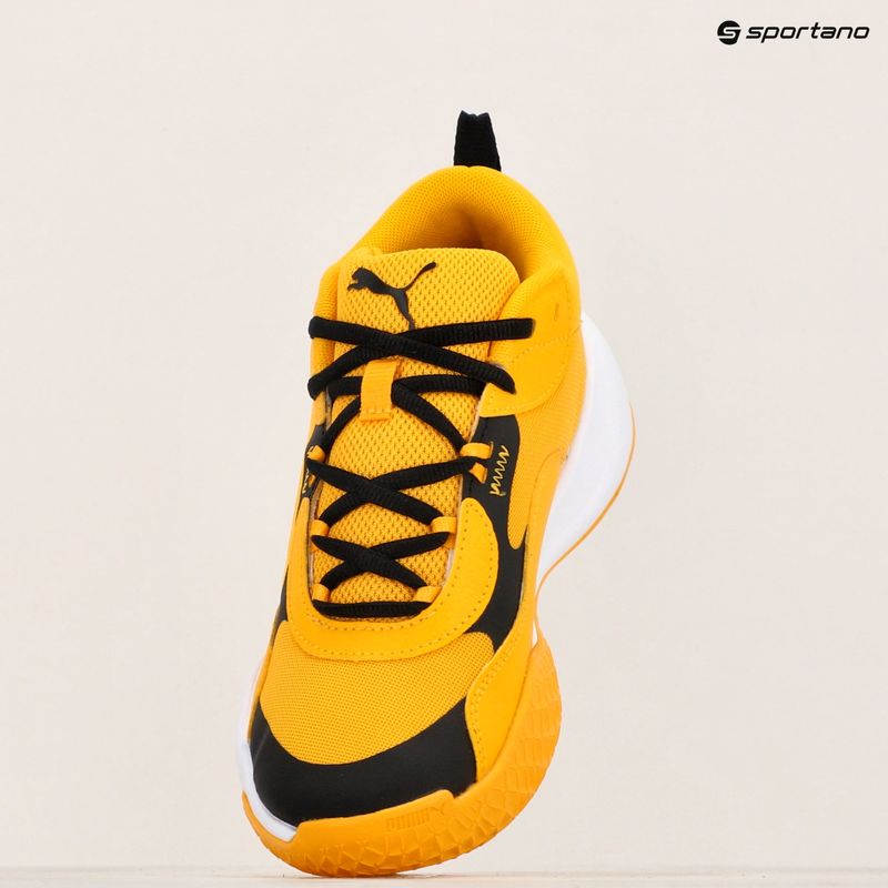 Încălțăminte de baschet pentru copii PUMA Playmaker Pro JR yellow sizzle/puma blackl 16