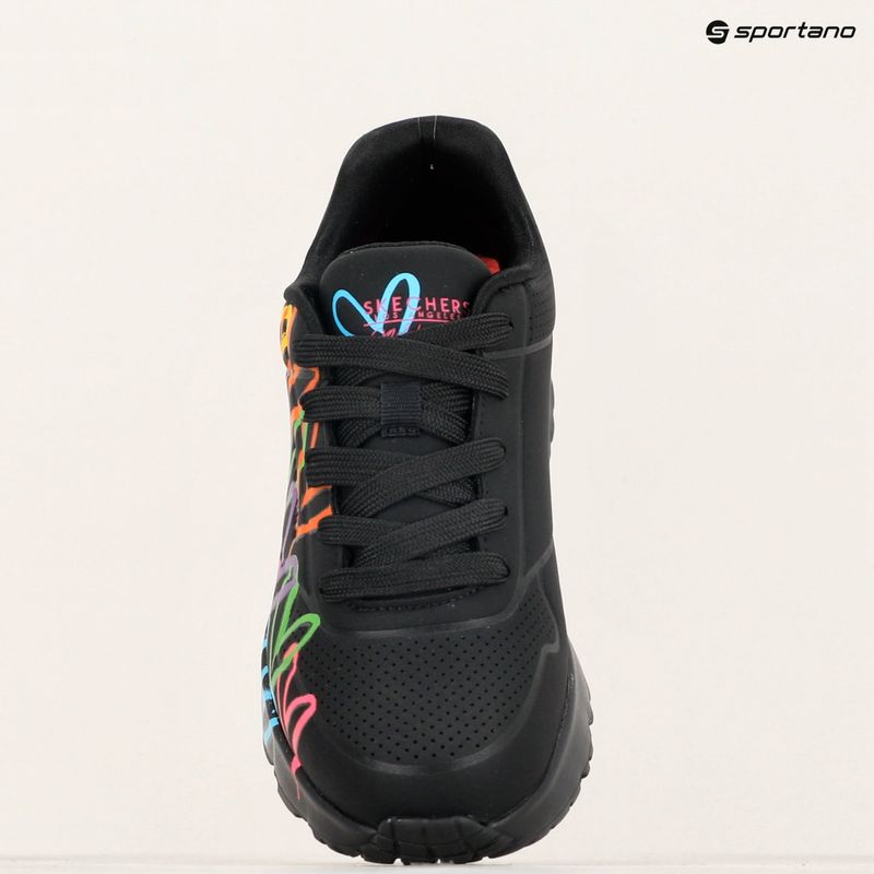 Încălțăminte pentru copii SKECHERS JGoldcrown Uno Lite Spread The Love black/multicolor 11