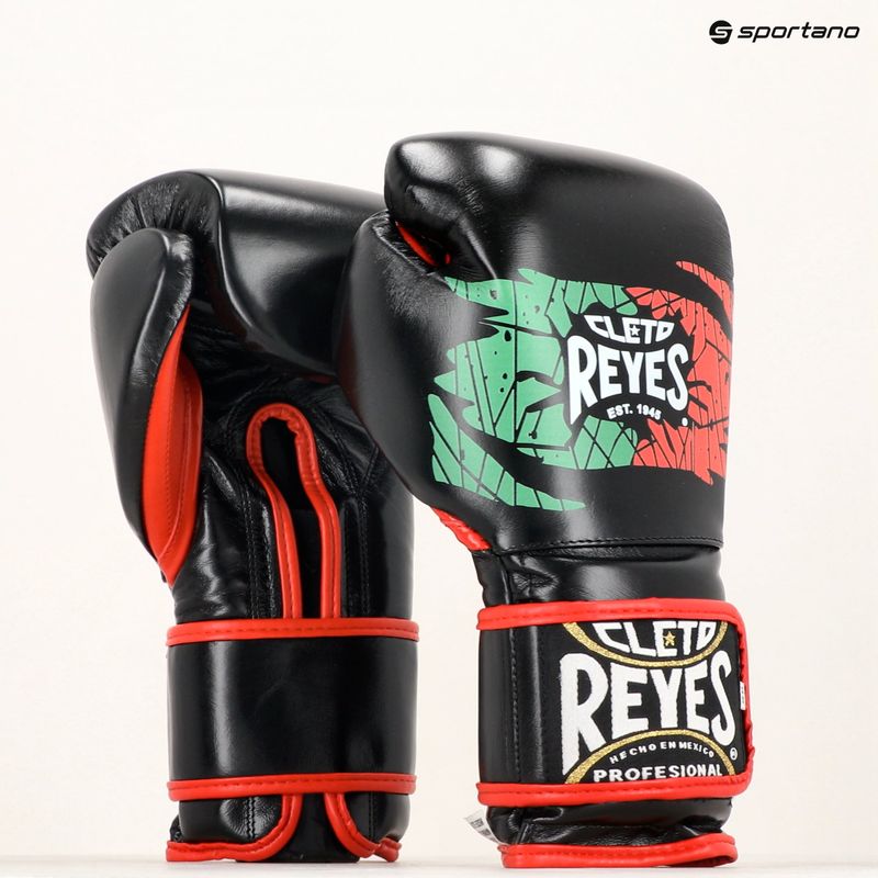 Mănuși de box Cleto Reyes Velcro Sparring black/red/white green red 7