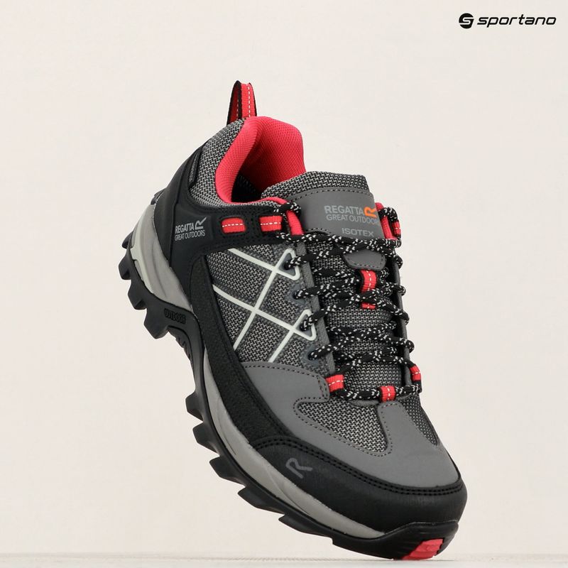 Încălțăminte de trekking pentru femei REGATTA Samaris III Low dark steel/pink potion 17