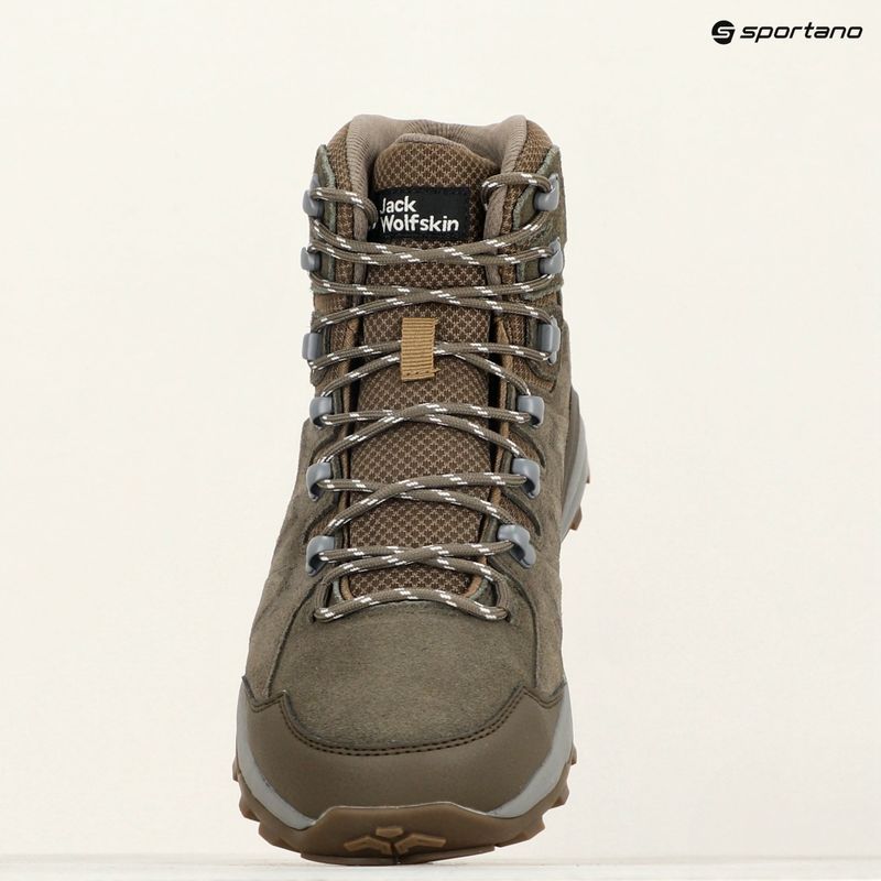 Încălțăminte de trekking pentru bărbați Jack Wolfskin Refugio Texapore Mid cold coffee 9