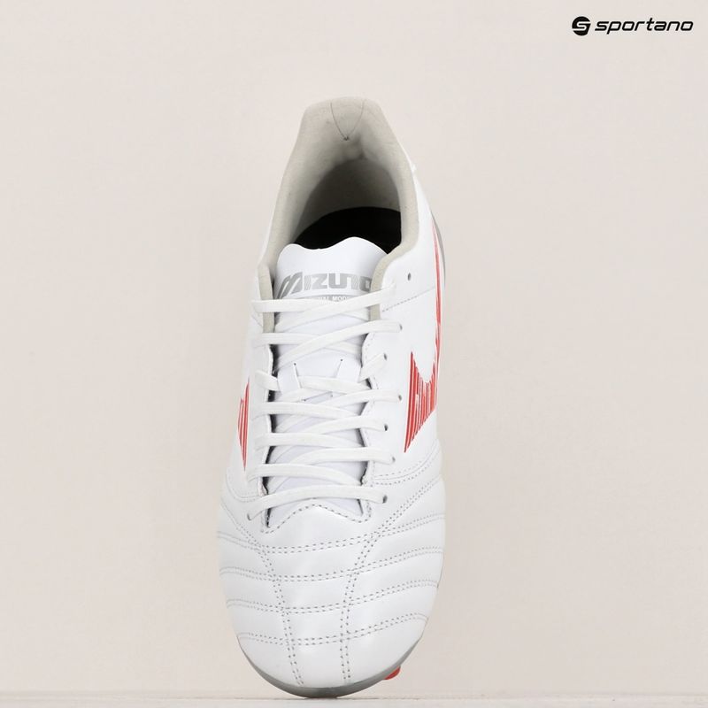 Încălțăminte de fotbal pentru bărbați Mizuno Morelia Neo IV Pro MD white/ radiant red/ hot coral 9