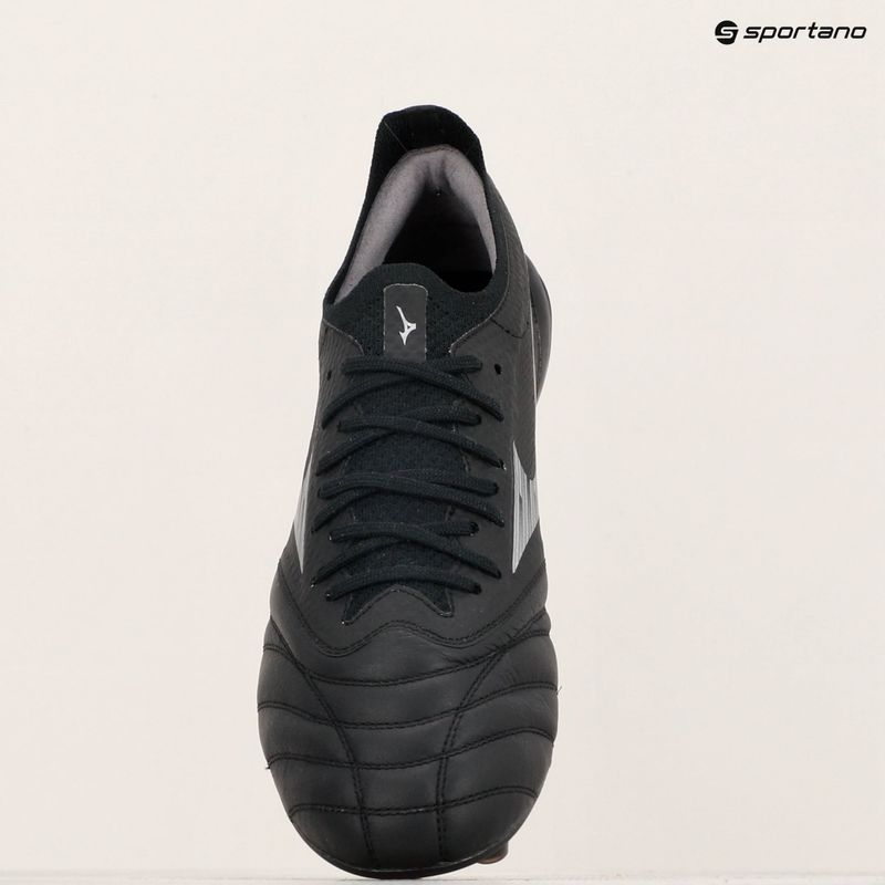 Încălțăminte de fotbal pentru bărbați Mizuno Morelia Neo IV β Elite FG black/galaxy silver 9