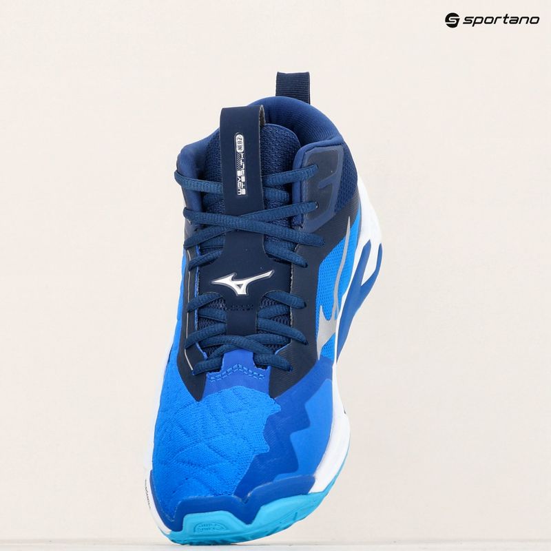 Încălțăminte de handbal pentru bărbați Mizuno Wave Stealth Neo 2 Mid mugen blue/white/estate blue 12