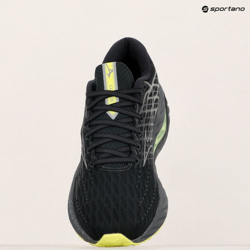Încălțăminte de alergare pentru bărbați Mizuno Wave Inspire 20 black/silver/sunny lime 9