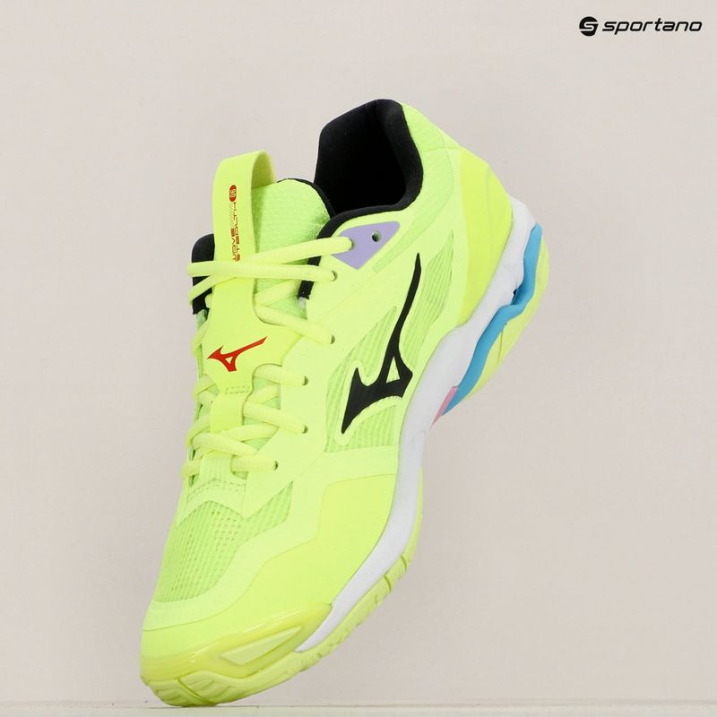 Încălțăminte de handbal pentru bărbați Mizuno Wave Stealth 6 neo lime/black/splish splash 12