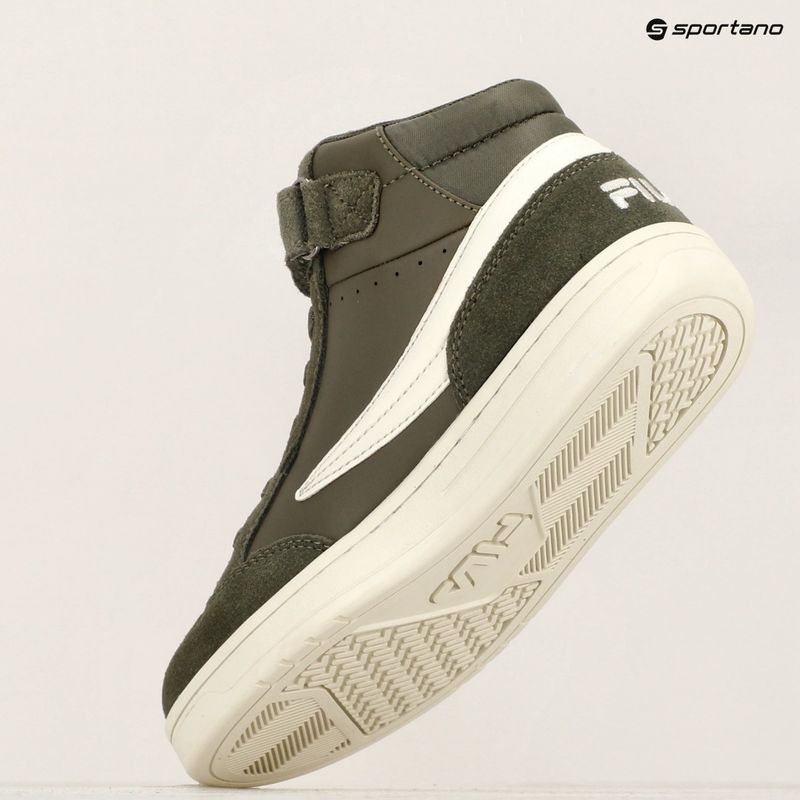 Încălțăminte pentru copii FILA Crew Velcro Mid olive night 16
