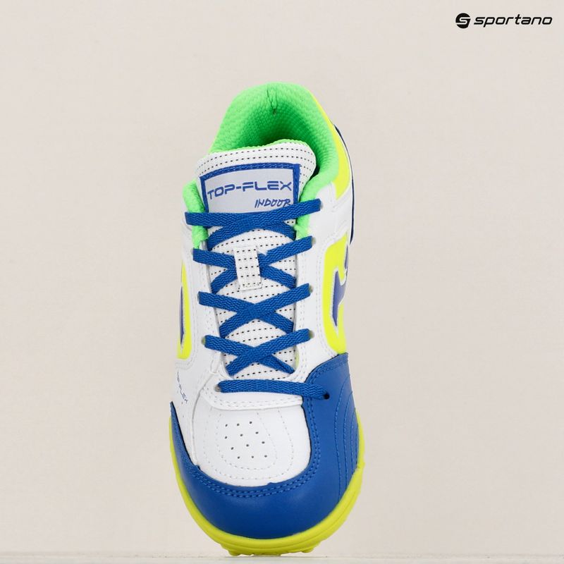 Încălțăminte de fotbal pentru copii Joma Top Flex TF white/royal blue 11