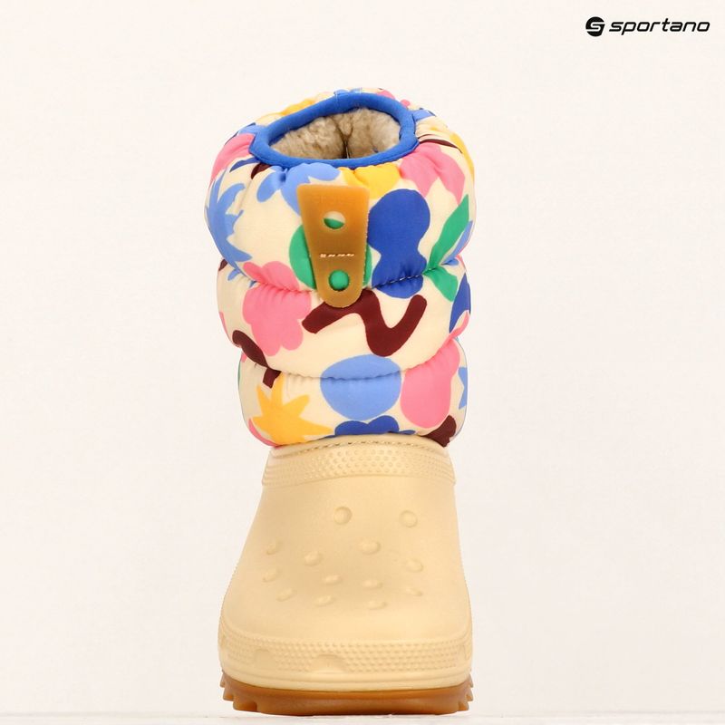 Cizme de zăpadă Crocs Classic Neo Puff Geo Shapes Boot Toddler shitake/multi 9