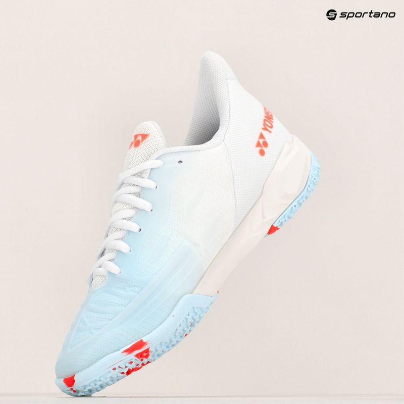Încălțăminte pentru femei YONEX Cascade Drive 2 white/ water blue 9