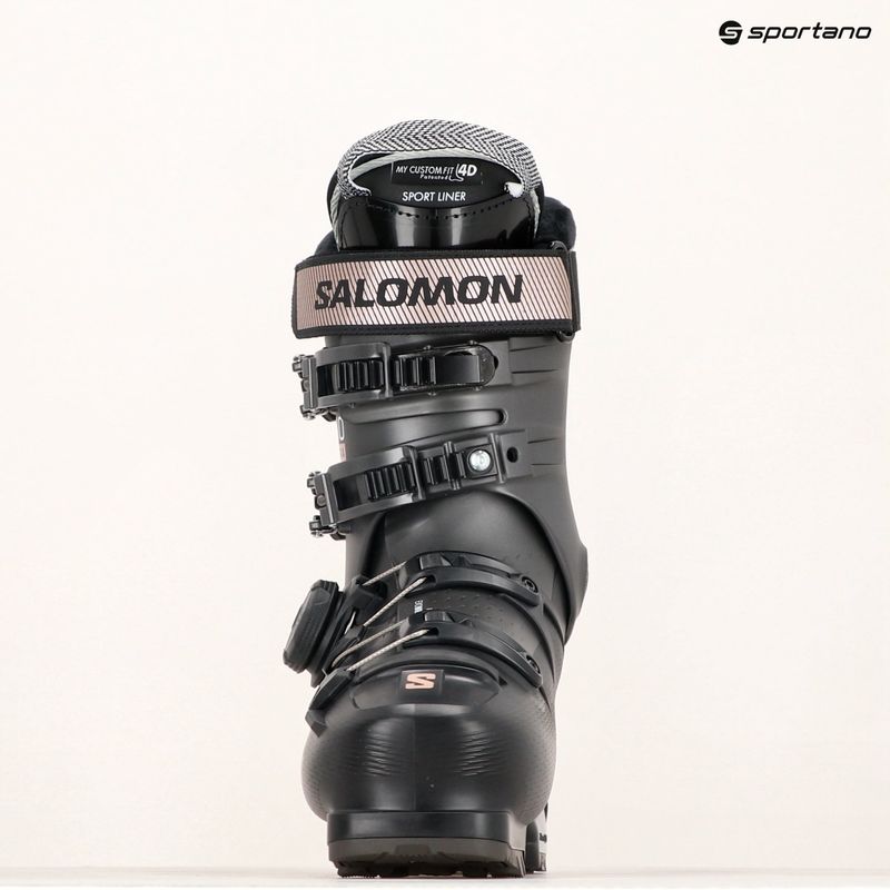 Ghete de schi pentru femei Salomon S/Pro Supra Boa 95 W GW black/beluga/pink gold metallic 7