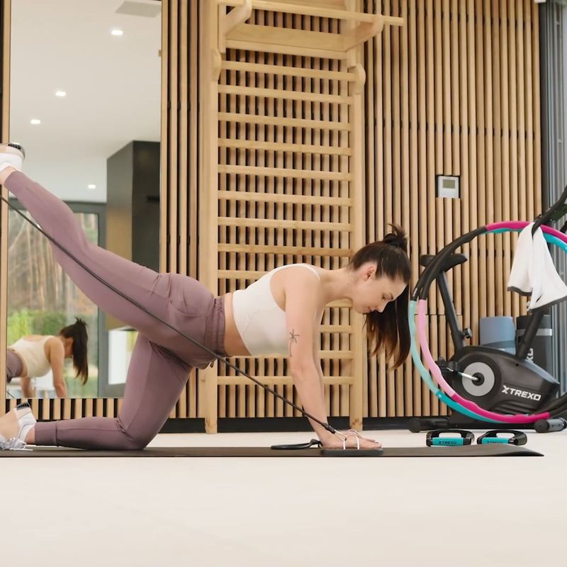 Platformă multifuncțională cu mânere și extensorXTREXO pliabilă TXO-B4Z045-BK negru 20