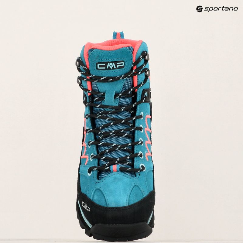 Încălțăminte de trekking pentru femei CMP Moon Mid WP teal/red fluo 9