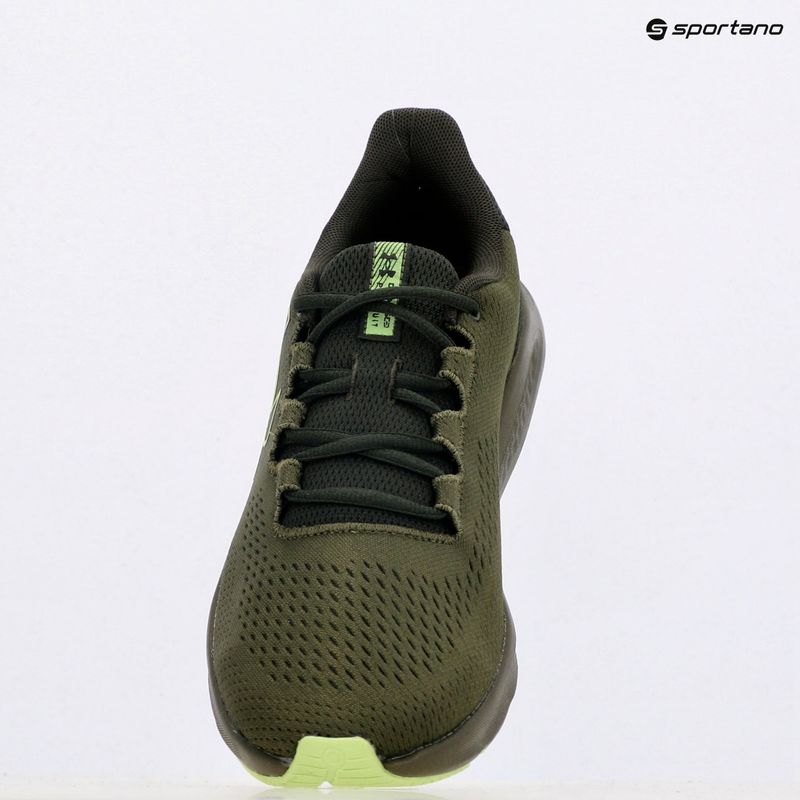 Pantofi de alergare Under Armour Charged Pursuit 3 Big Logo pentru bărbați, marini, din verde/verde baroc 9