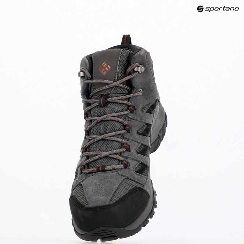 Columbia Crestwood Mid Wp V2 gri închis / rugină profundă cizme de trekking pentru bărbați 9