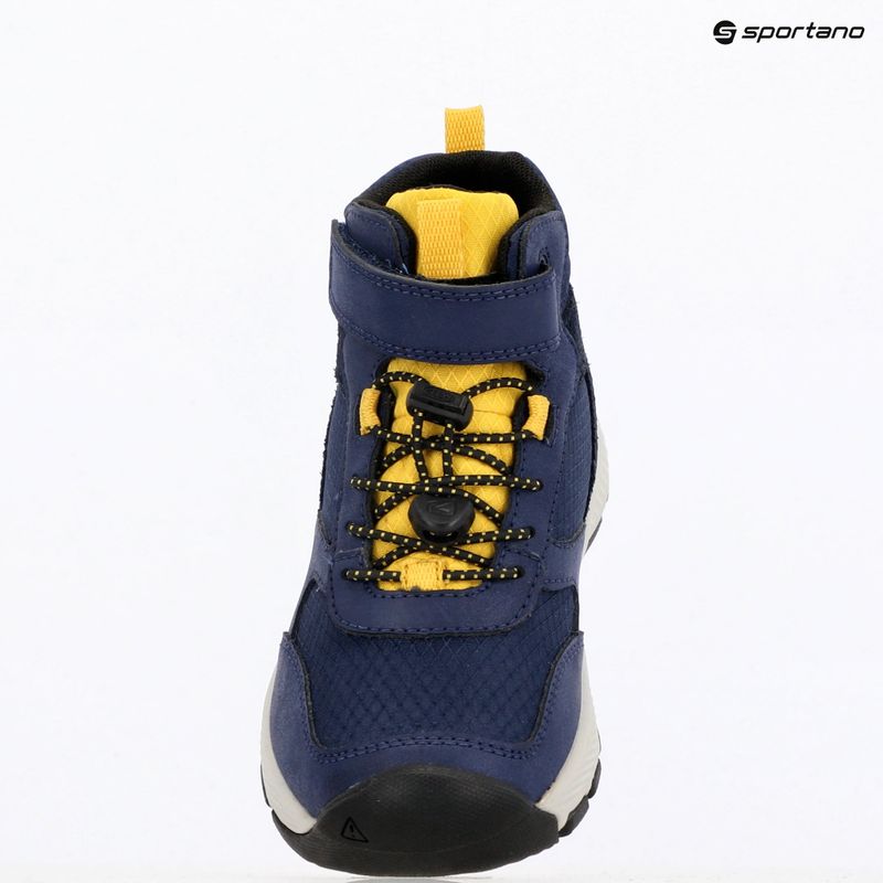 Cizme de drumeție pentru copii KEEN Skua Mid WP naval academy/yolk yellow 15