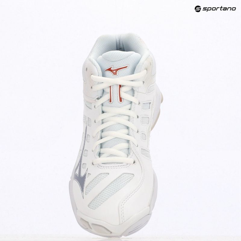 Încălțăminte de volei pentru femei Mizuno Wave Voltage 2 Mid white/aleutian/cloud pink 9