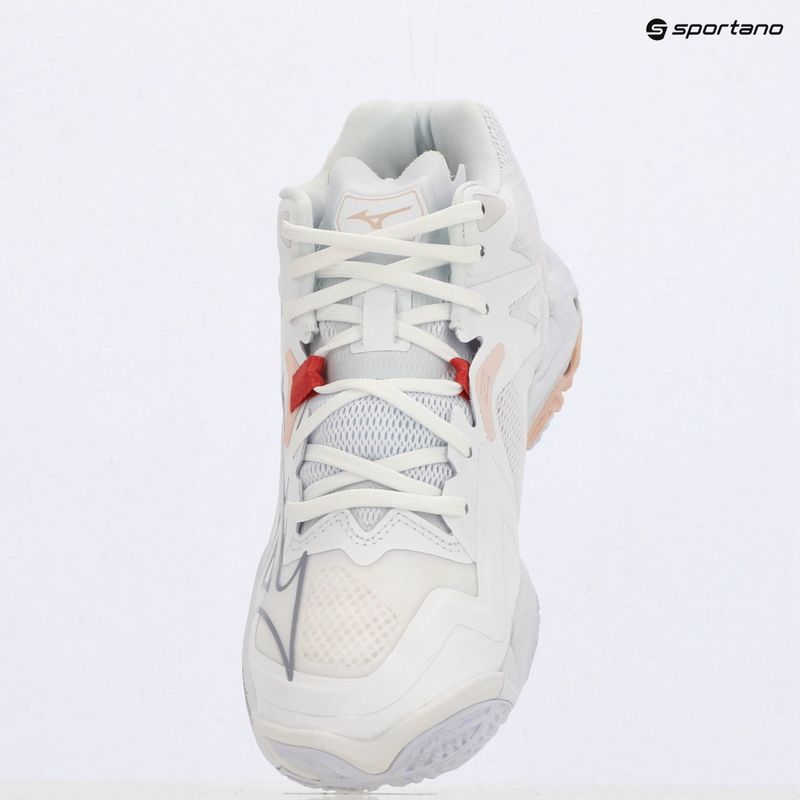 Încălțăminte de volei pentru femei Mizuno Wave Lightning Z8 Mid white/aleutian/cloud pink 12
