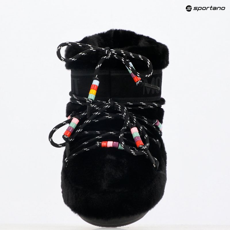 Ghete de zăpadă pentru femei Moon Boot Icon Low Faux Fur Beads black 9